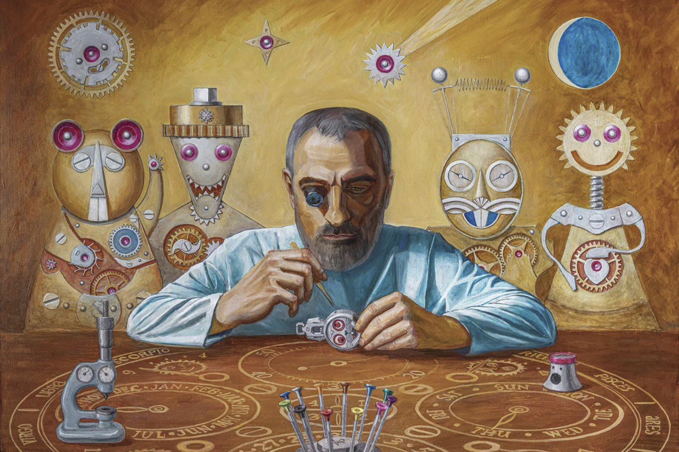 A new record for Konstantin Chaykin’s artwork: A Mad Horological Party successfully sold at the Ineichen auction for CHF 90,000